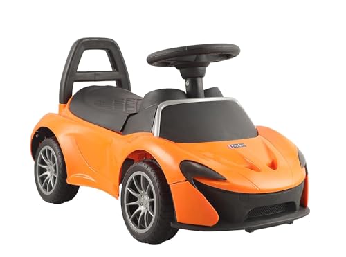 Image of JoyRide Spider Car with Music & LED Light, Ride on for Baby with Backrest, Under Seat Storage & Big Wheels, Ride on for Kids 1 to 3 Years Upto 25 Kgs Orange