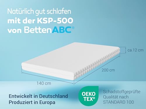 BettenABC Matratze (KSP-500) - 140x200 cm (H3) - 7-Zonen Matratze