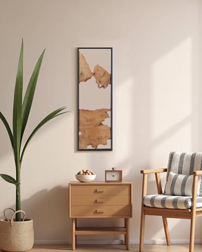 36''×12''Rustic Wood Wall Art–Handcrafted Natural Wood Decor, One-of-a-Kind Design for