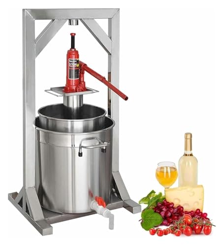 DXYOYONGOZ Pressoir A Fruits, Pressoir à Fruits Manuel, Pressoir à Raisins, Fournitures et équipements for la vinification, for l'extérieur, lacuisine et la Maison, 12 L(36L)