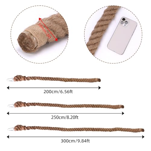 Cuerda de Escalada para Gatos de Yute Natural con Ganchos miniatura 6