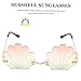 HAKIDZEL Rimless Seashell Sunglasses with Gold Frame Lens Funny Party Glasses for Teens Adults Lightweight Fashion Accessory