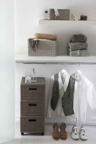 Rotho Rollcontainer Tower Country 4481716716 Wheeled Shelving Unit with 3 Drawers Rotho Rollcontainer Tower Country 4481716716 Wheeled Shelving Unit with 3 Drawers