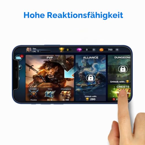 JETech Schutzfolie für iPhone 12/12 Pro, 3 Stück – Ansicht 5