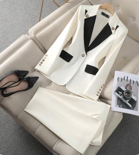 Plus Size Business Womens Suitng Tuxedo Set Pant Suits for Women Dressy for Wedding Guest4