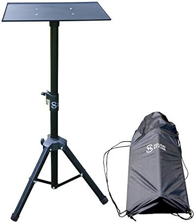 Laptop Projector Tripod Stand – Adjustable Table with Sturdy Base – Portable Set with Storage Bag 30” – 44”