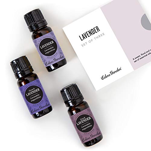 Edens Garden Lavender Essential Oil 3 Set, Best 100% Pure Aromatherapy Sampler Kit (for Diffuser & Therapeutic Use), 10 ml