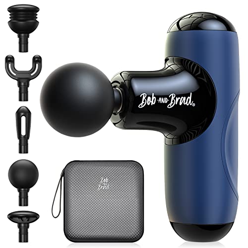 Bob and Brad Q2 Mini Massagepistole, Tiefengewebe Percussion Massage Pistole Massagegerät, Ultrakleine & Tragbare Leise Massage Gun mit Tragetasche z