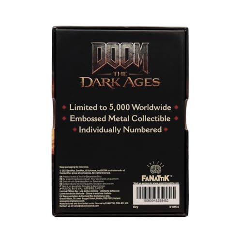 Clé secrète DOOM en métal argent antique cadeau idéal pour gamer - 7