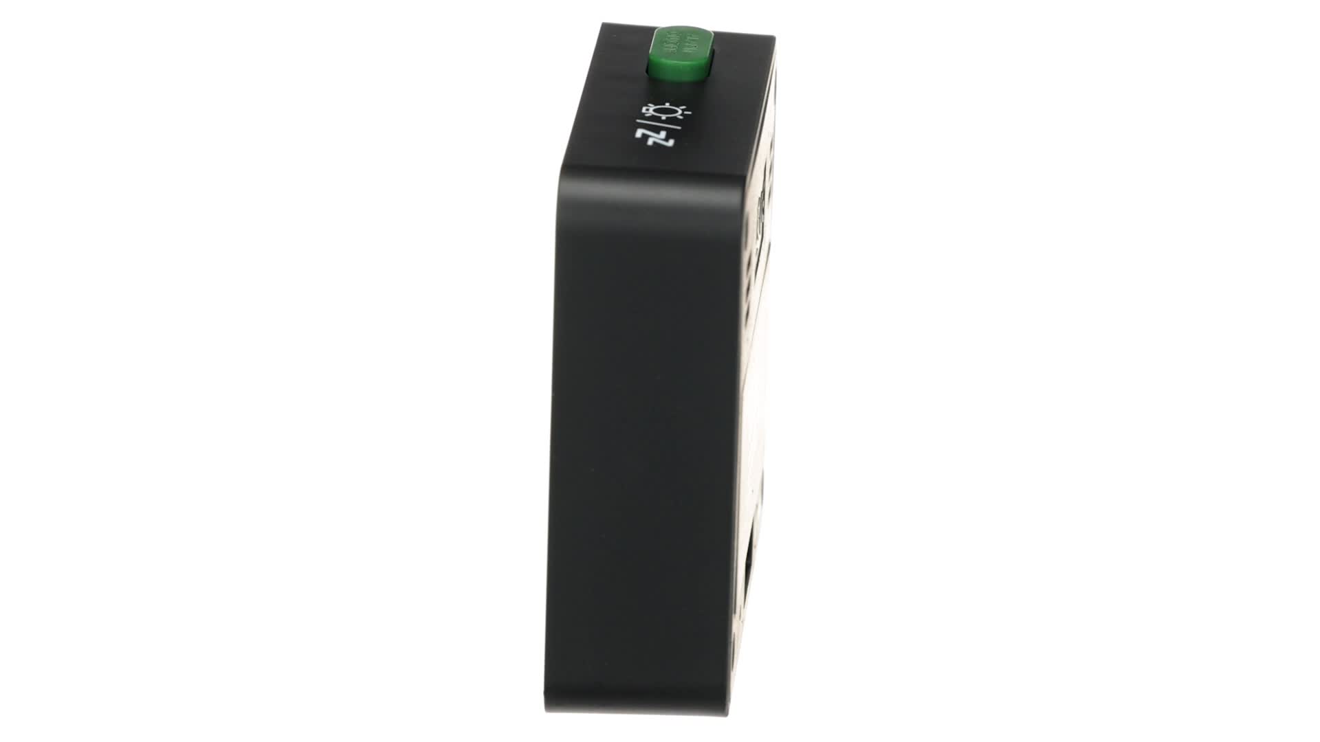 TFA Dostmann Orologio Digitale Radiocontrollato 60.2557.01 – Temperatura E Umidità Ambiente, Doppia Sveglia, Retroilluminazione (Batterie Incluse)