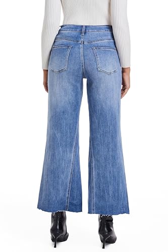 Wide Leg Jeans for Women Trendy High Waisted Flare Jeans Stretchy Baggy Denim3