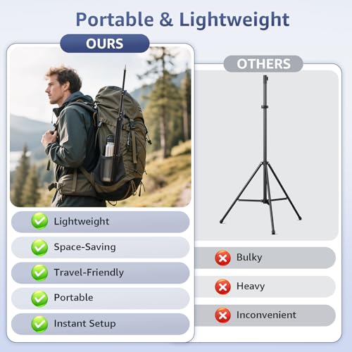 Light Stand Photography, 10ft/305cm Adjustable Aluminum Alloy Tripod Stand by GSYXERGILES - Used condition - Image 3