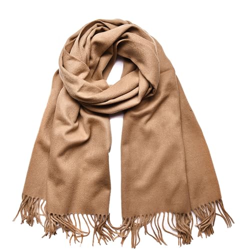YIXINCHENQI Damen Kaschmir Schal Winter Feinstrick Halstücher Stolen Umschlagtücher Schal Warmes Halstuch 200x70cm(Beige)