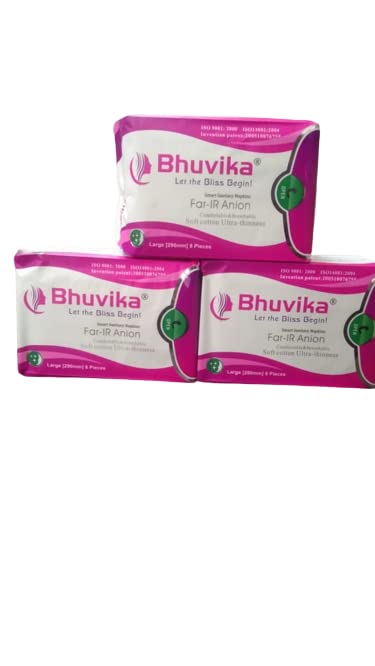 BHUVIKA SMART SANITARY NAPKINS LARGE (8 PADS 290MM) PACK OF 3 (B0BCZCT2LY) Amazon Price History, Amazon Price Tracker