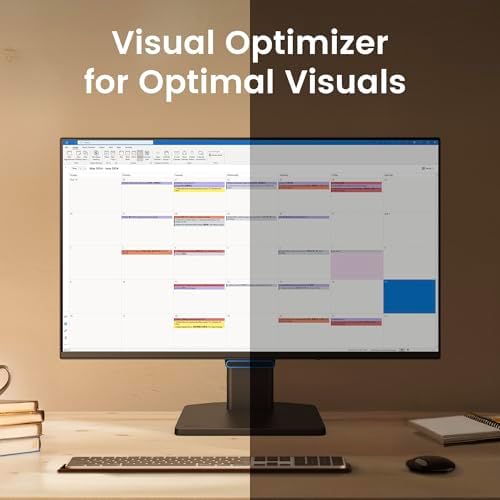 BenQ GW2490C 23,8 inç 1080p FHD 144 Hz IPS Eye-Care ev ofis monitörü, USB-C, 1080 x 1920, Visual Optimizer, titreşimsiz, düşük mavi ışık, süper hafif çerçeve, TÜV sertifikalı, Eye-CareU - Görsel 7