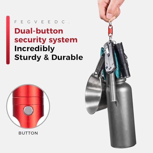 Image of FEGVE Strong Magnet Quick Release Keychain Connector | Anti-fall,Double-Pin Lock Mechanism,360 Rotatable,One-handed Operation