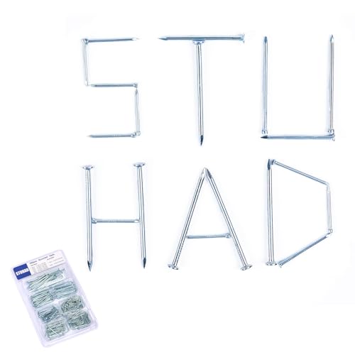 STUHAD STUHAD 400pcs Hardware Nails Assortment Kit, Picture Hanging Nails, Galvanized Nails, Small Nails for Hanging Pictures, 7 Size Assortment for Finish Nails, Wood Nails, Wall Nails - Image 3