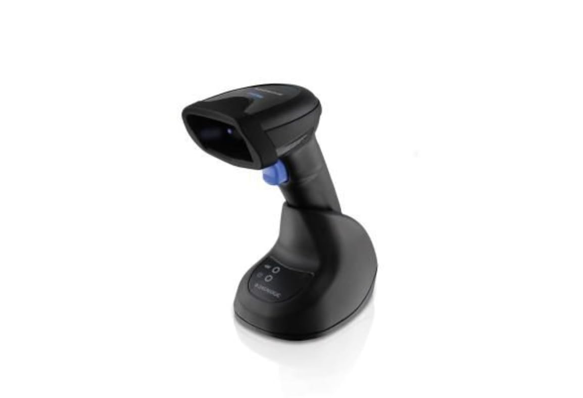 Lettore Portatile di Codici a Barre 1D e 2D con Base di Ricarica e Connessione Wireless