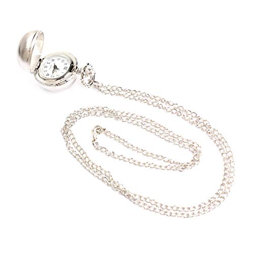 Bomoya Retro Pocket Watch Necklace Alloy Quartz Block Watches With Chain Belt for Women Gift