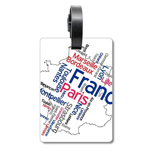 Étiquette de sac Marque Carte croisière Mots de Ville en voyage