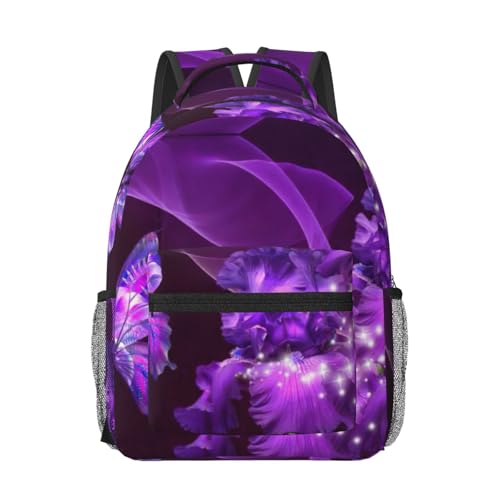 Sac à dos cabine EdWal papillon violet pour voyager en avion et aller au travail