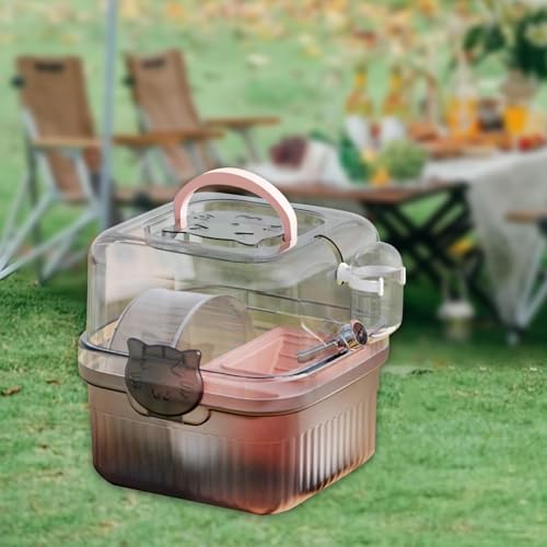 Baoblaze Gaiola para hamster, estojo compacto para transporte de pequenos animais, caixa de transpor