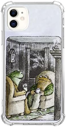 Provilimony Frog and Toad Having Tea Case Compatible with iPhone 11,Frog Lovers Phone Case for Man Women Teen,Unique Soft TPU Bumper Case Cover