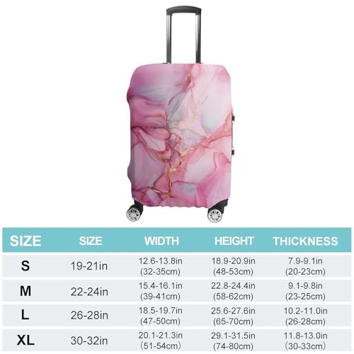Pink Gold Marble Travel Suitcase Protector Luggage Cover Protective Washable Anti-scratch Baggage Cover2