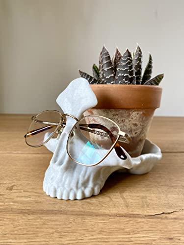 Generic Multi-Functional Decorative Skull Bowl, White, Holder