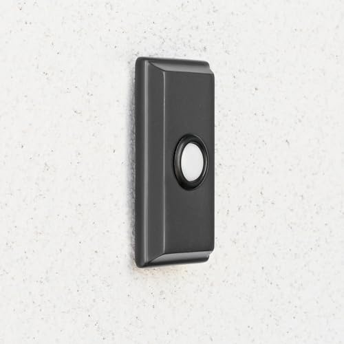 Baldwin Campainha retangular iluminada 4860044 Baldwin 4860 7,6 cm x 3,8 cm da cole o Estate