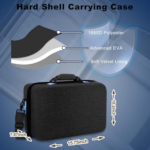 YLTIMER PS5 Carrying Case Hard Shell, Portable Protective Travel Case for PS5, Large Capacity Storag