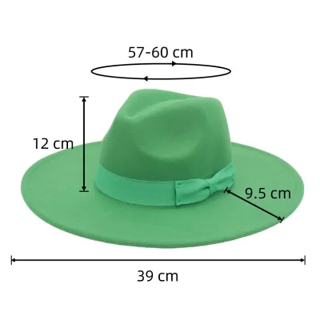 Cappello Fedora unisex a tesa larga con papillon da donna elegante per feste chiesa jazz cappello a cilindro da uomo in feltro Panama Sun Cap
