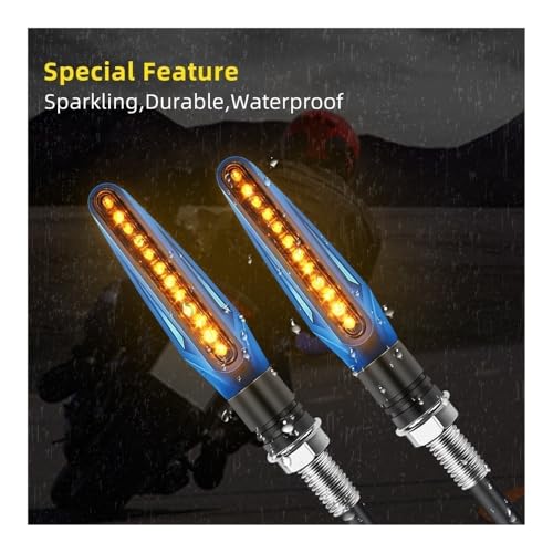 Intermitentes de moto con base flexible antivibración pack de 4 luces ámbar naranja 2