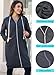 Ablanczoom Hoodies for Women Fashion Sweatshirts: Zip Up Hoodie Womens Causal Jackets Fleece Long Sweatshirt with Pockets Dark Grey