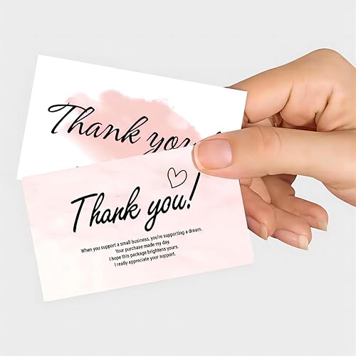 240-Count Thank You for Your Order Cards - Thank You For Supporting My Business Cards, 6 Styles - 2" x 3.5" Small Customer Appreciation Cards for Shops, Online Retailers, Business Owners