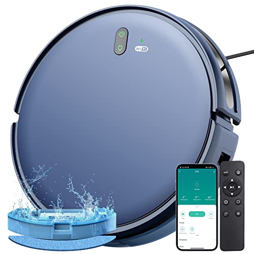 Robot Vacuum and Mop Combo, 2 in 1 Robot Vacuum and Mopping, Robotic Vacuum, 2000Pa Max Suction, WiFi/App/Alexa, Self-Charging, Slim, Tangle-Free, Ideal for Hard Floor, Pet Hair and Low Pile Carpet Robot Vacuum and Mop Combo, 2 in 1 Robot Vacuum and Mopping, Robotic Vacuum, 2000Pa Max Suction, WiFi/App/Alexa, Self-Charging, Slim, Tangle-Free, Ideal for Hard Floor, Pet Hair and Low Pile Carpet