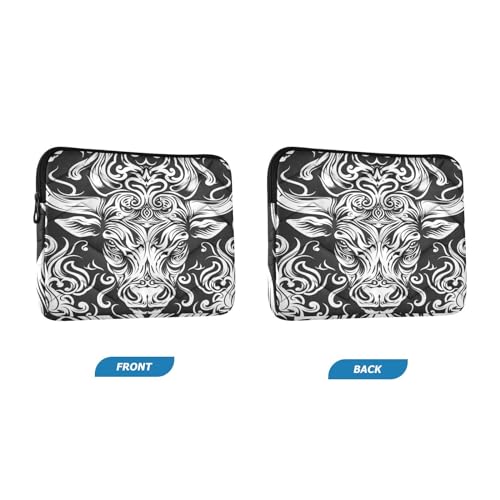 Funda para laptop 13-14 pulg patrón vaca impermeable miniatura 2