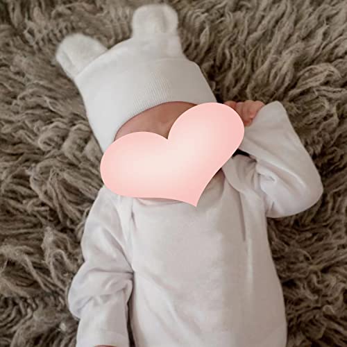 Newborn Hospital Hat With Ear Baby Hat 0-6 Months Infant Hat Knit Nursery Beanie 1 Pack (Pink) #TOP4