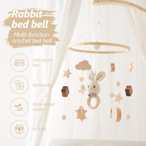 Support mobile pour bébé en bois le cadeau de naissance idéal pour berceau - 3