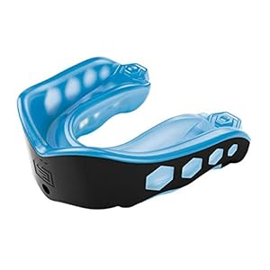 Shock Doctor Gel Max Mouth Guard, Heavy Duty Protection & Custom Fit, Adult, Blue/Black
