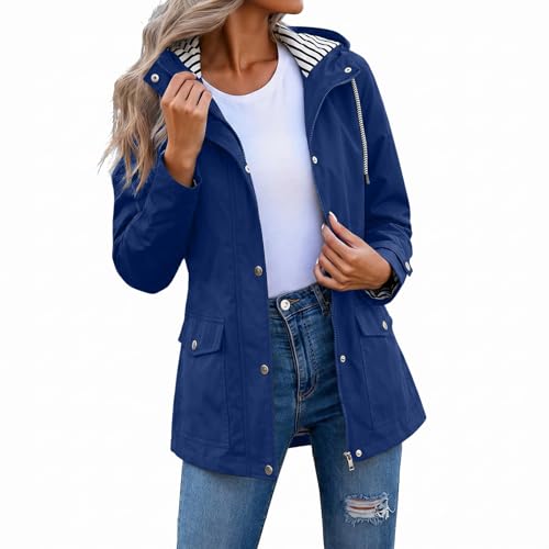 Chubasquero para mujer largo que soluciona los días de viento y lluvia