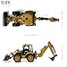 SHINESIGNAL Excavator Backhoe Toys, 1/50 Metal Die-cast Excavator Front Loader Bulldozer Construction Vehicle Model Decoration Gifts for Kids Grandkids Christmas Birthday