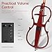 Ceciliec Electric Cello, 4/4 Full Size Silent Cello with Headphone Jack & Carry Bag, Professional Cello for Beginners/Adults - Includes Bow Rosin