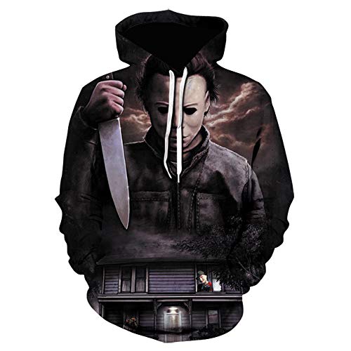 PAWANG Halloween Horror Sweatshirt Film 3D-Druck Männer Und Frauen Hooded Sportswear Ying Hoodie Cover