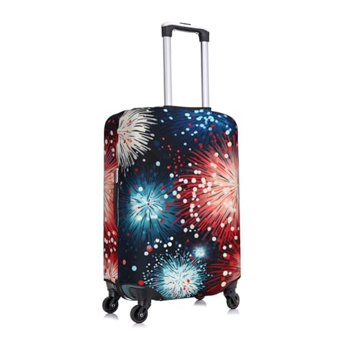 Cute Funny Fireworks Travel Luggage Cover for Suitcase Anti-Scratch Fashion Suitcase Protector Washable Elastic Baggage Covers Fits 18-21 Inch Luggage for Travel Beach Holiday2