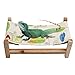 Dnoifne Reptile Hammock Swing Hanging Bed, Wooden Lizard Bed, Reptile Summer Bed for Bearded Dragon Leopard Gecko Lizard