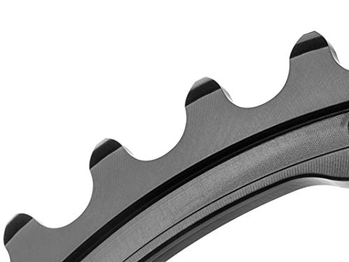 Corona ABSOLUTEBLACK Absoluteblack 110mm Singlespeed 46T 4 Fori Per Shimano Asimmetrica - Anello Catena In Alluminio Unisex - 5
