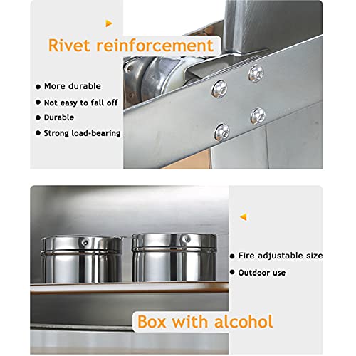 Speisenwärmer Elektrisch Buffet 220V, Chafing Dish Warmhaltebehälter Edelstahl Buffetwärmer mit Alkohol-und… – Bild 8