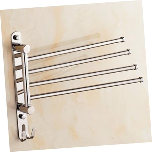Porte-serviettes mural pivotant en acier inoxydable au design épuré et durable