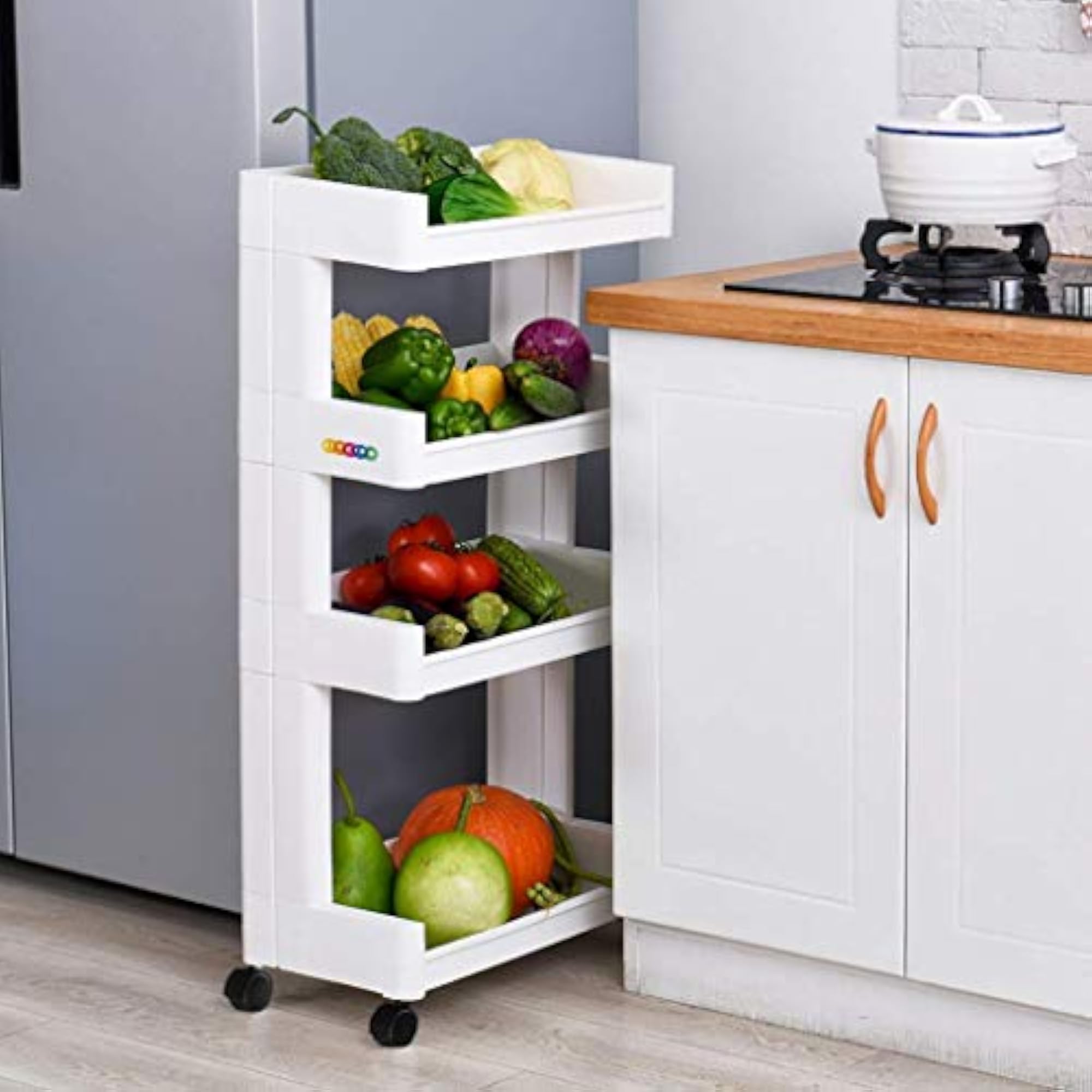 4-Layer Plastic Kitchen Space Saving Storage Rack